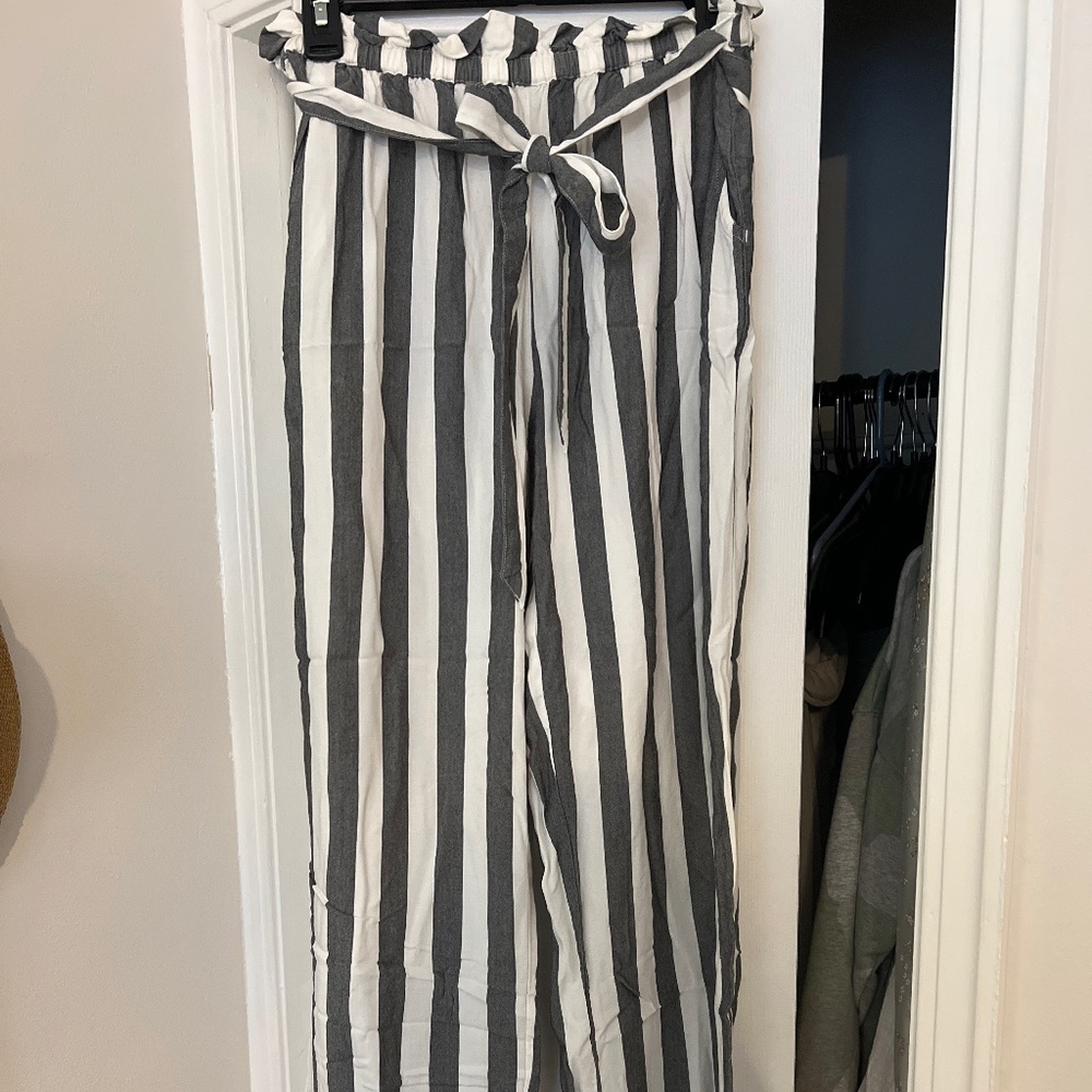 American eagle linen striped pants